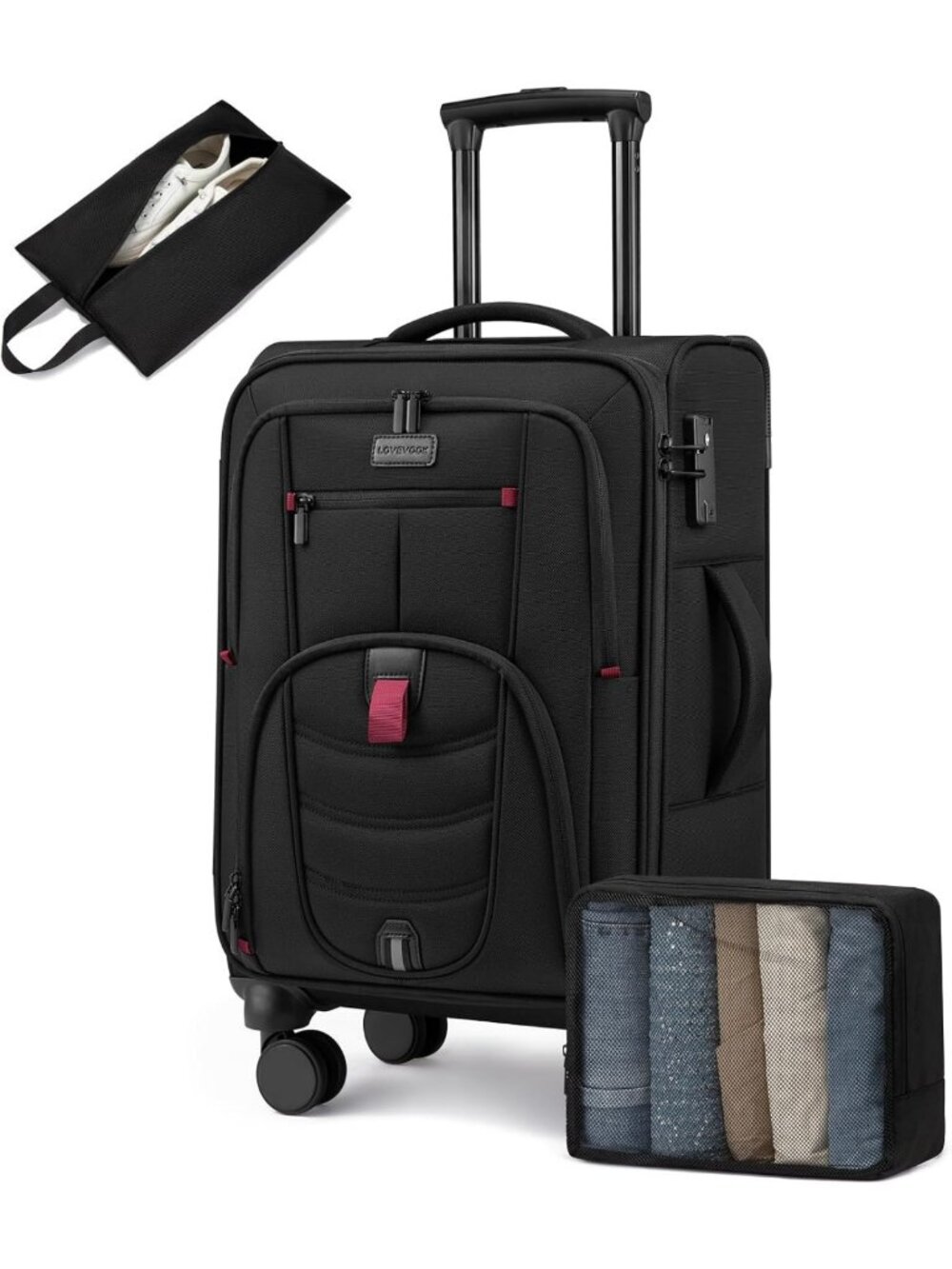 Airline Approved Carry-On Luggage 22x14x9 with TSA Lock for Travel & Business